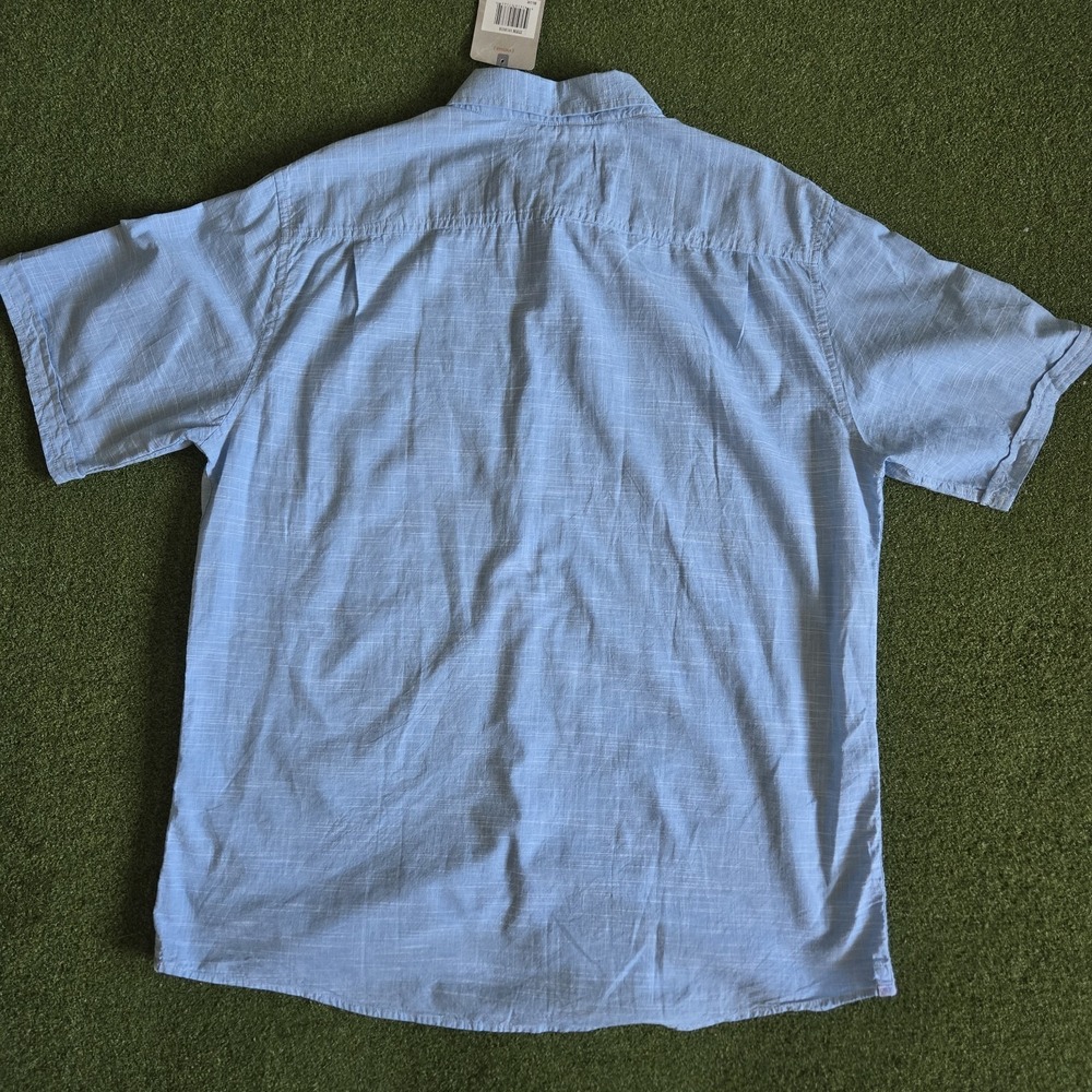 Weatherproof Vintage Men's Short Sleeve‎ Button-Up NWT Blue Size XL - Picture 3 of 12
